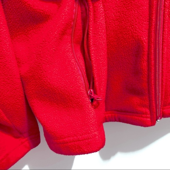 Hanes Men's Vivid Red Fleece Jacket - Picture 5 of 7